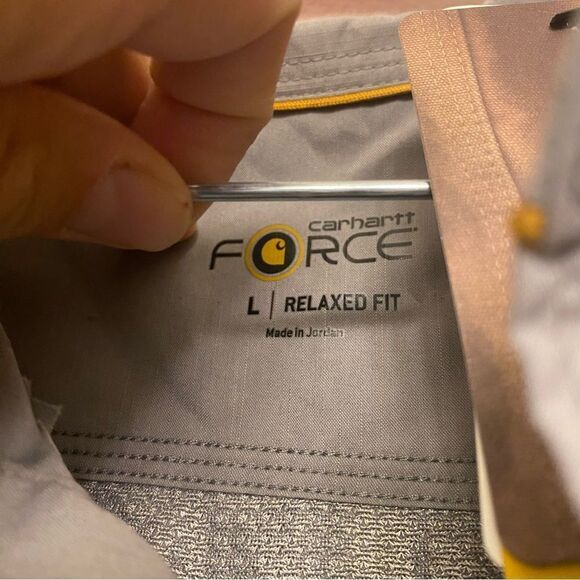 Carhartt Force Ridgefield gray Short Sleeve Shirt Oregon Youth Conservation L - Picture 4 of 11